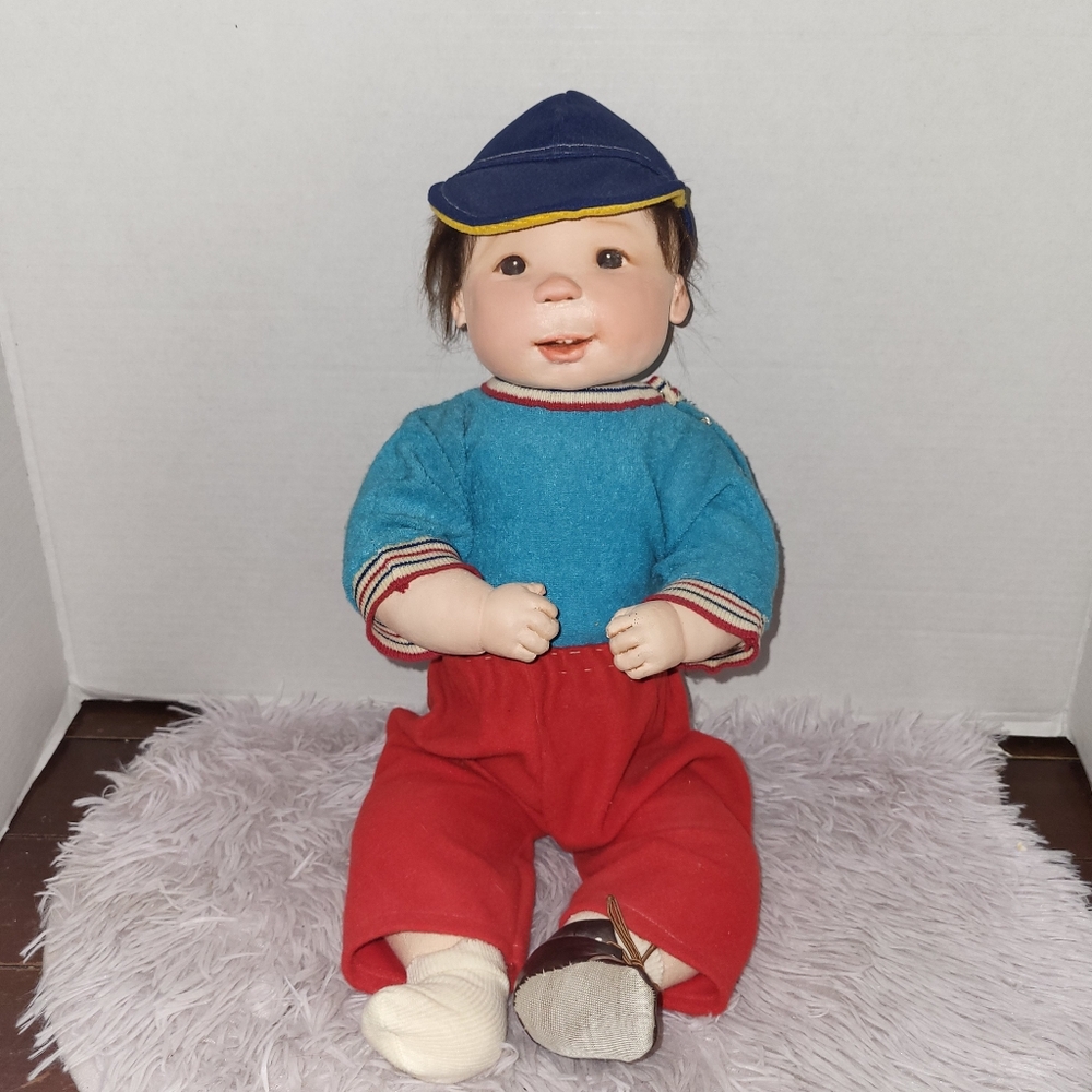 Vintage 1981 Signed Dianne Dengel Handmade Artist Doll – Cloth Body, OOAK READ